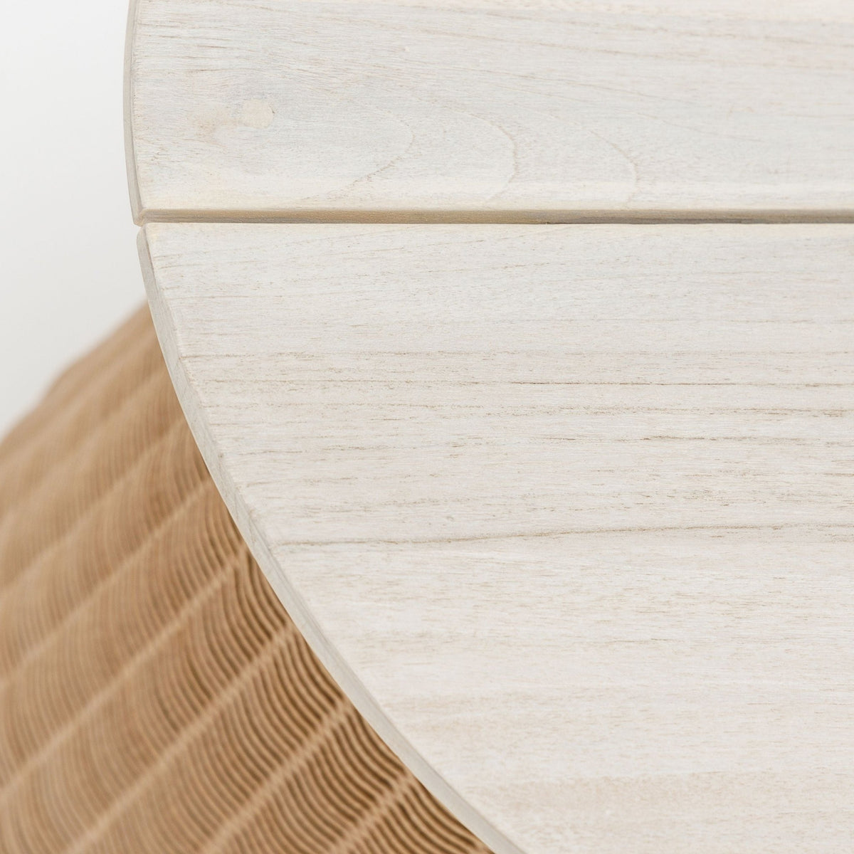 Girona Side Table - Aged Teak & Natural - Side Tables Loom Collection Loom Collection Dubai