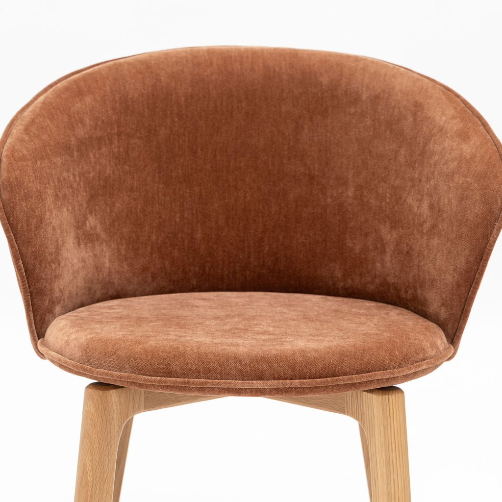 Glide Chair - Light Oak & Canna Caramel - Dining Chairs Tolv Loom Collection Dubai