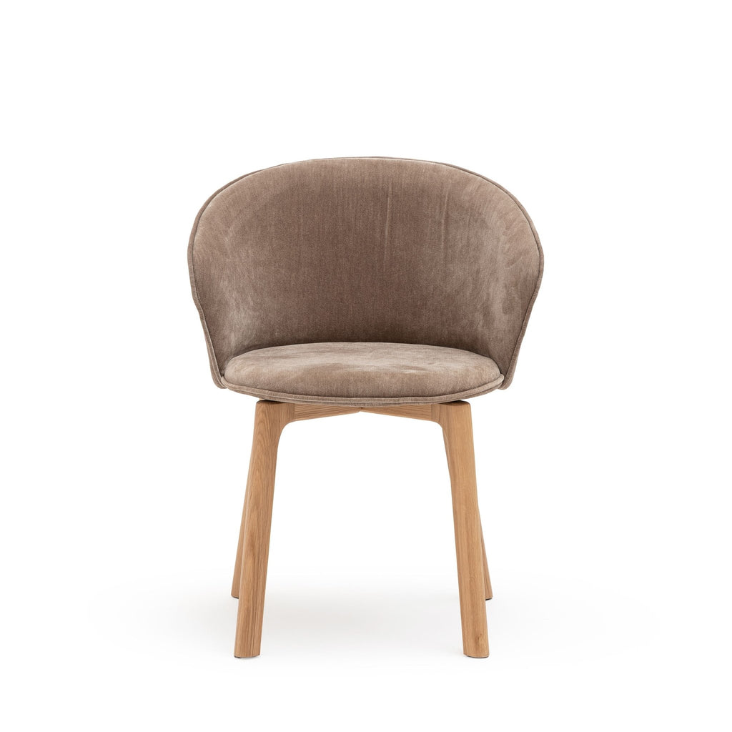 Glide Chair - Light Oak & Canna Chocolate - Dining Chairs Tolv Loom Collection Dubai