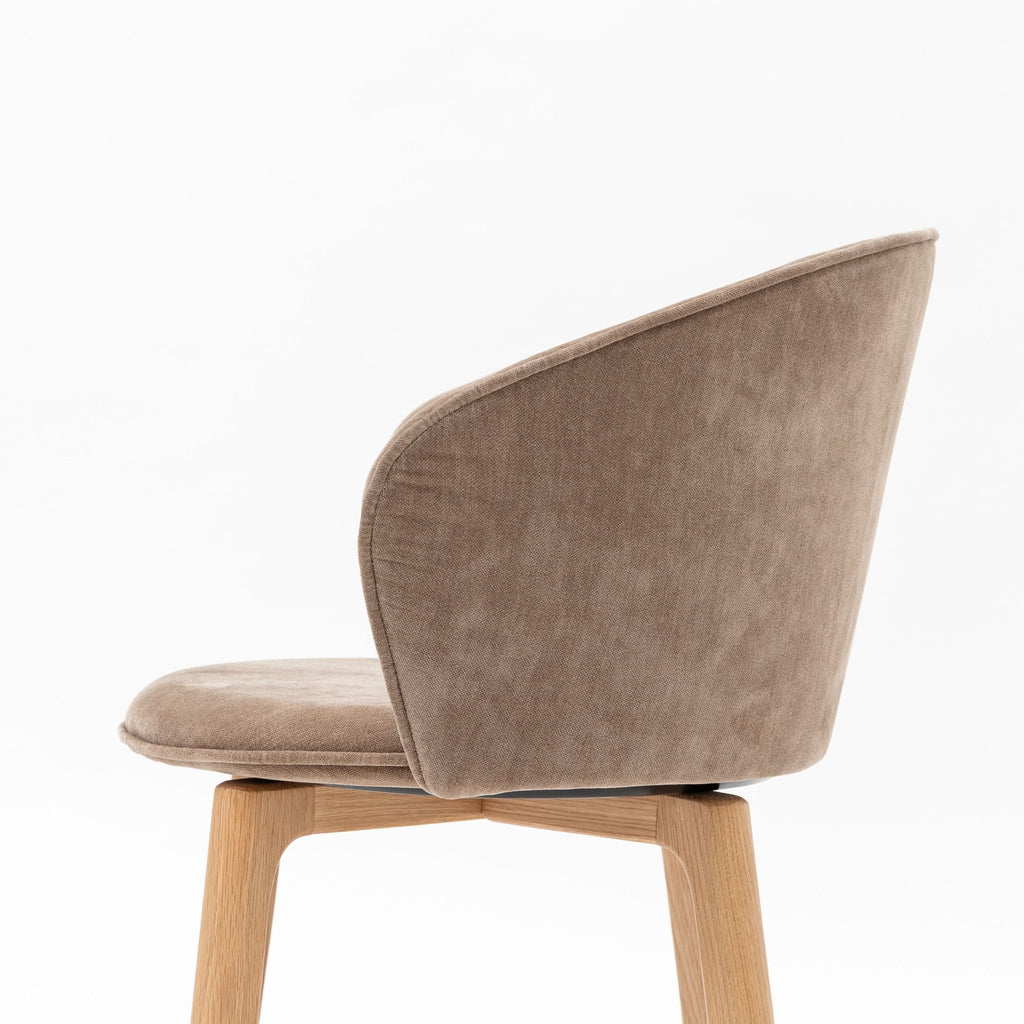 Glide Chair - Light Oak & Canna Chocolate - Dining Chairs Tolv Loom Collection Dubai