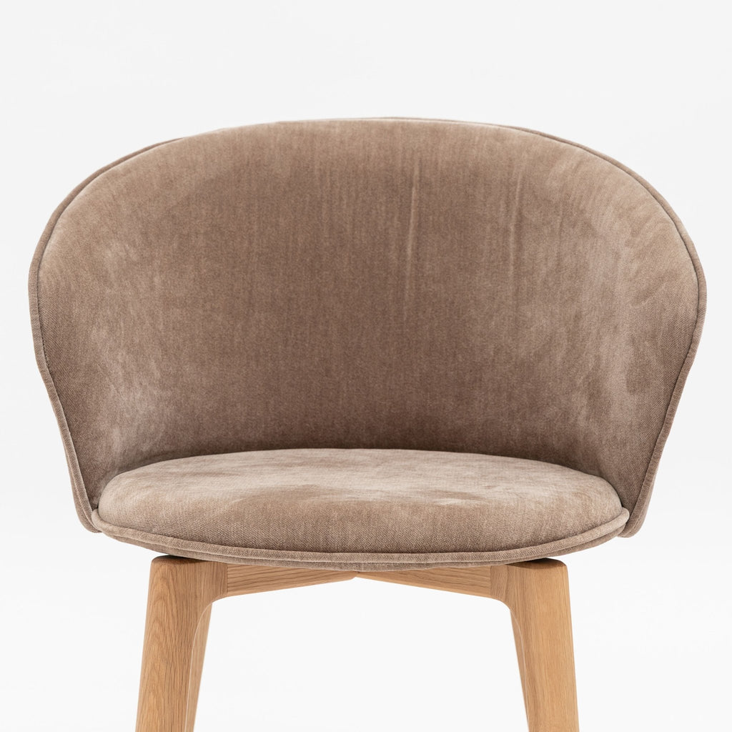 Glide Chair - Light Oak & Canna Chocolate - Dining Chairs Tolv Loom Collection Dubai
