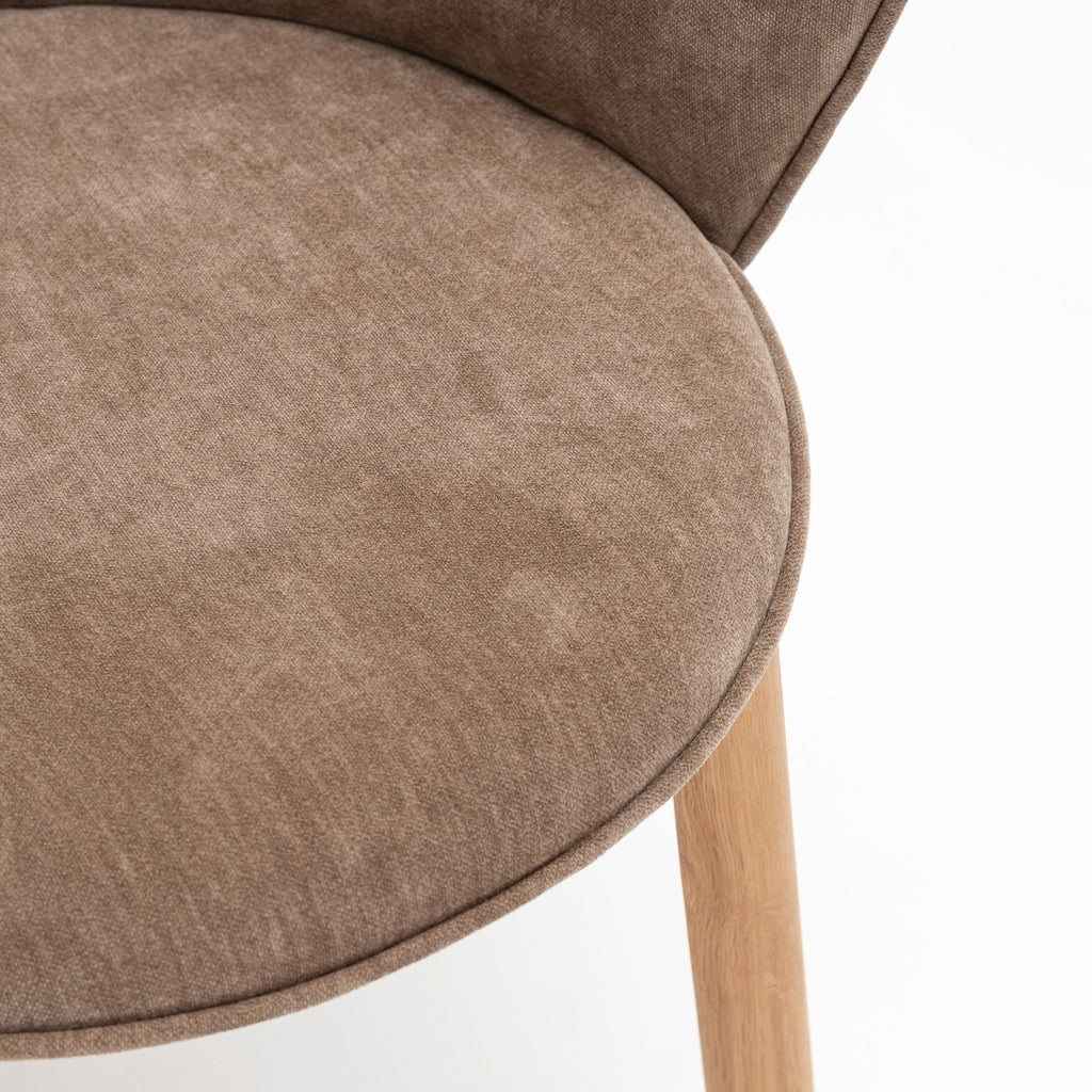 Glide Chair - Light Oak & Canna Chocolate - Dining Chairs Tolv Loom Collection Dubai