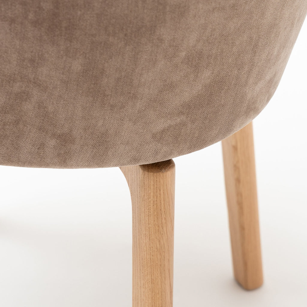 Glide Chair - Light Oak & Canna Chocolate - Dining Chairs Tolv Loom Collection Dubai