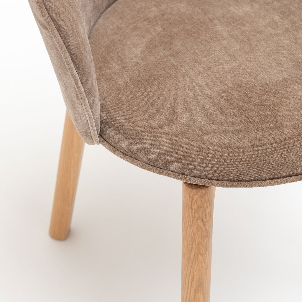 Glide Chair - Light Oak & Canna Chocolate - Dining Chairs Tolv Loom Collection Dubai