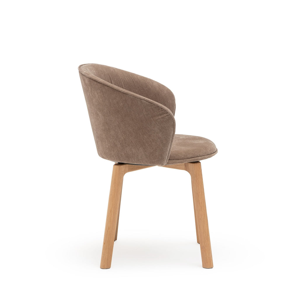 Glide Chair - Light Oak & Canna Chocolate - Dining Chairs Tolv Loom Collection Dubai