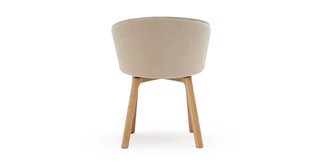 Glide Chair - Light Oak & Ecru.