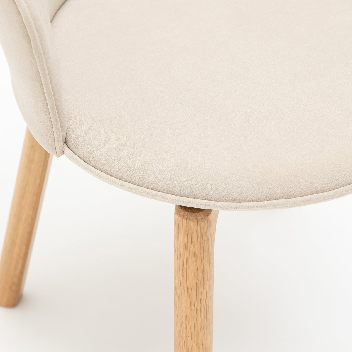 Glide Chair - Light Oak & Ecru