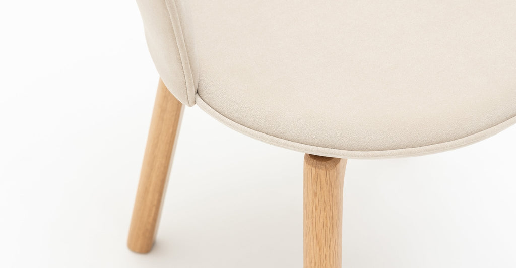 Glide Chair - Light Oak & Ecru.