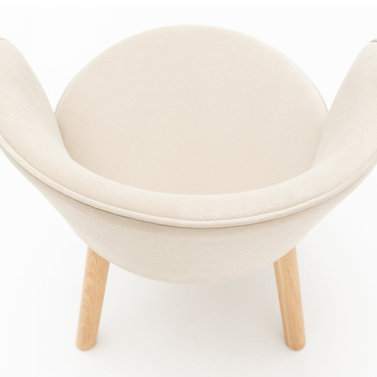 Glide Chair - Light Oak & Ecru