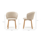 Glide Chair - Light Oak & Ecru