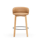 Glide Counter Chair - Light Oak & Pecan Leather