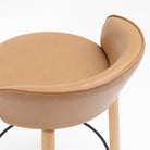 Glide Counter Chair - Light Oak & Pecan Leather