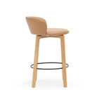 Glide Counter Chair - Light Oak & Pecan Leather