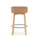 Glide Counter Chair - Light Oak & Pecan Leather