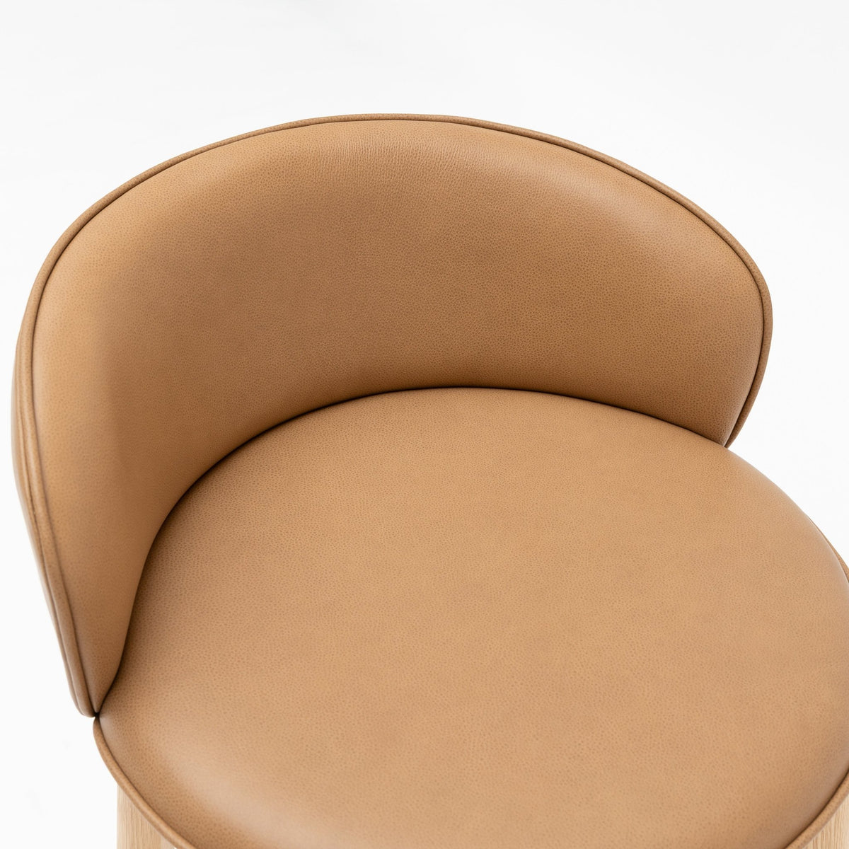 Glide Counter Chair - Light Oak & Pecan Leather