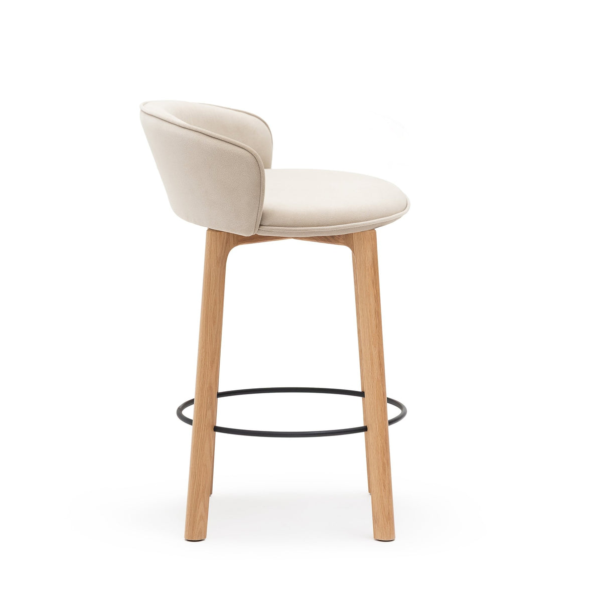 Glide Counter Chair - Light Oak & Ecru
