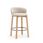 Glide Counter Chair - Light Oak & Ecru