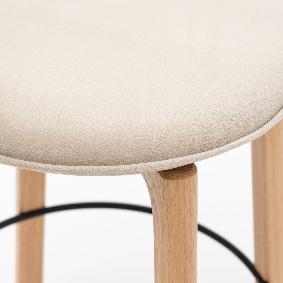 Glide Counter Chair - Light Oak & Ecru