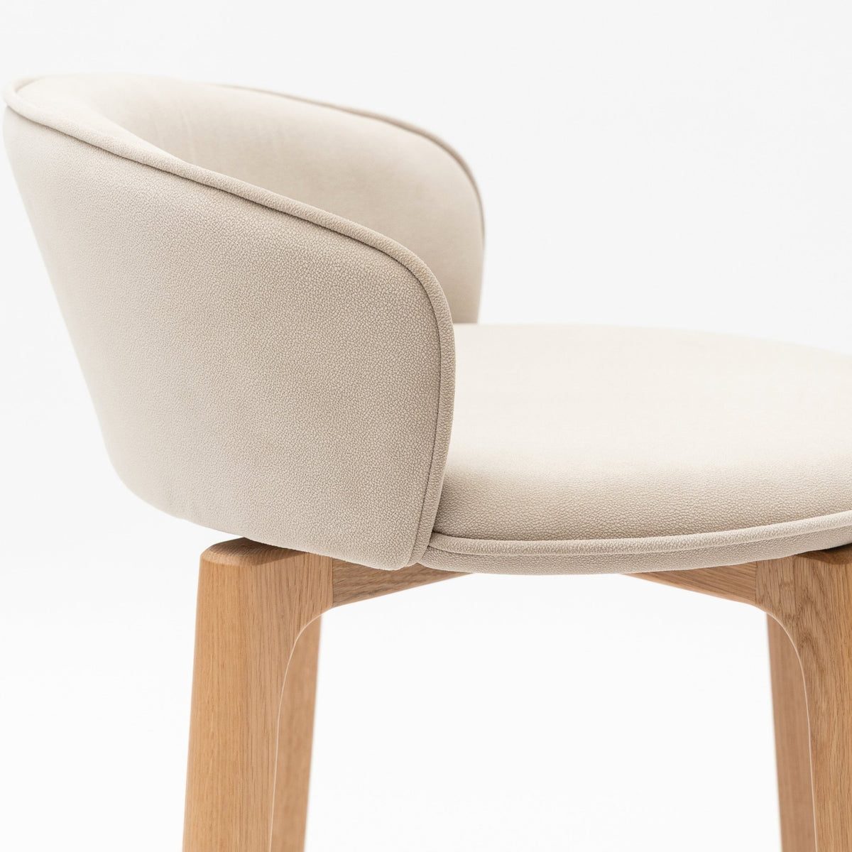 Glide Counter Chair - Light Oak & Ecru
