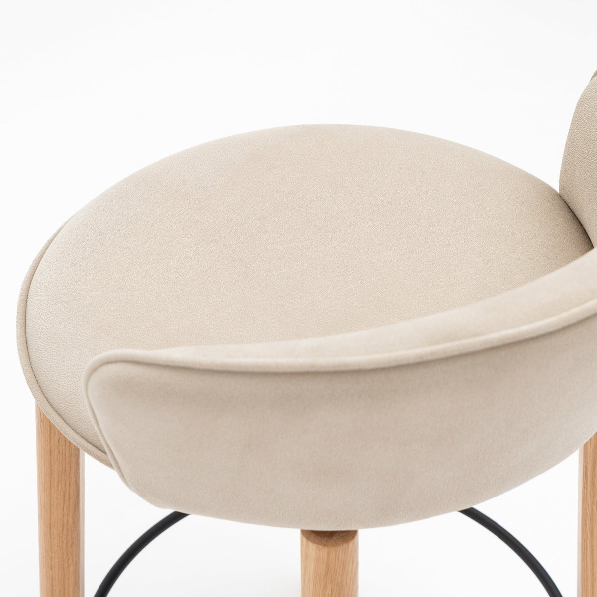 Glide Counter Chair - Light Oak & Ecru