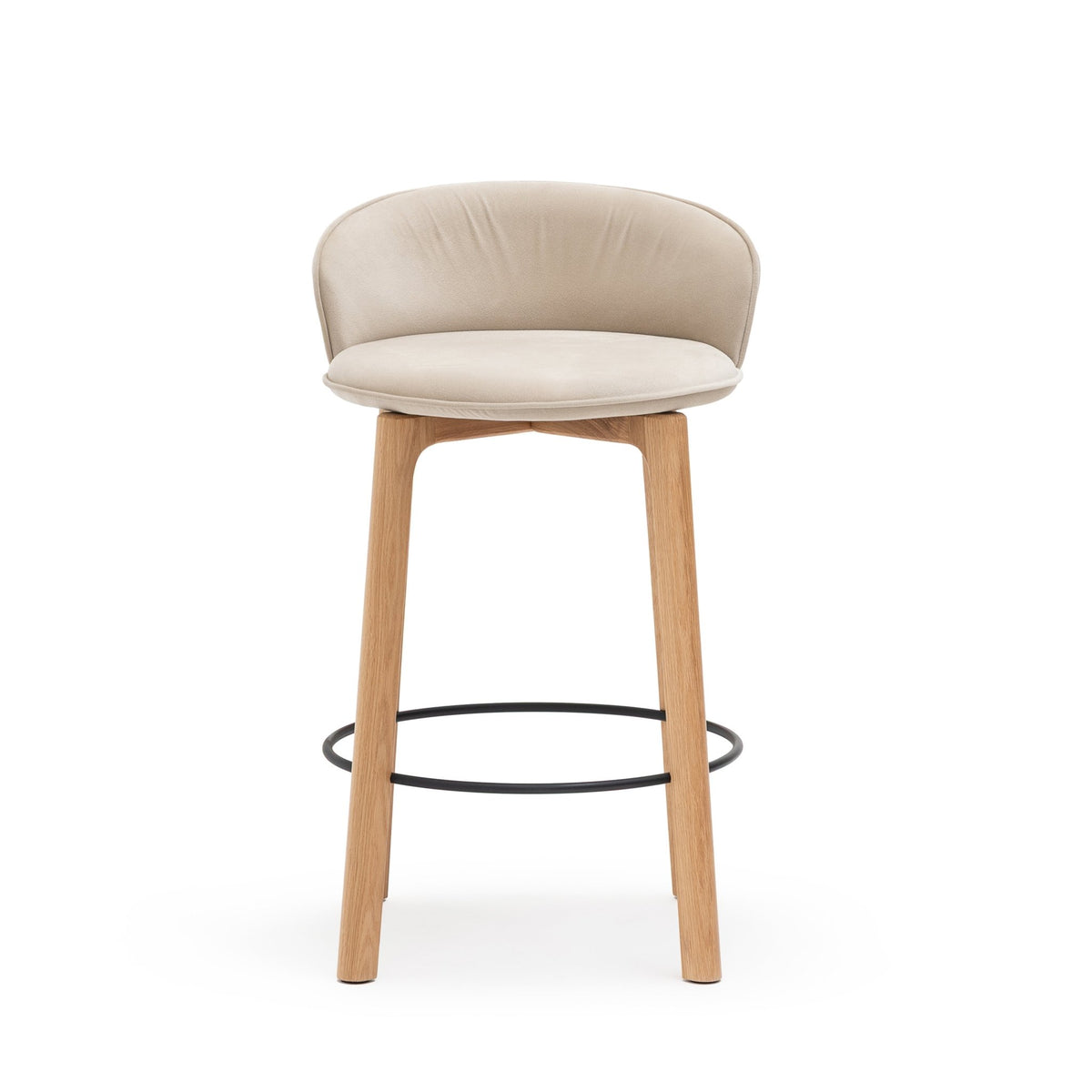 Glide Counter Chair - Light Oak & Ecru