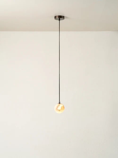 Globa - Alabaster Glass And Bronze Ceiling Pendant - Loom Collection