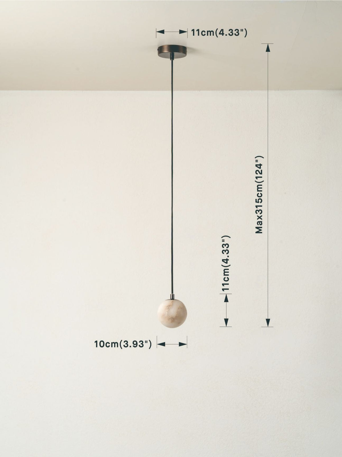 Globa - Alabaster Glass And Bronze Ceiling Pendant