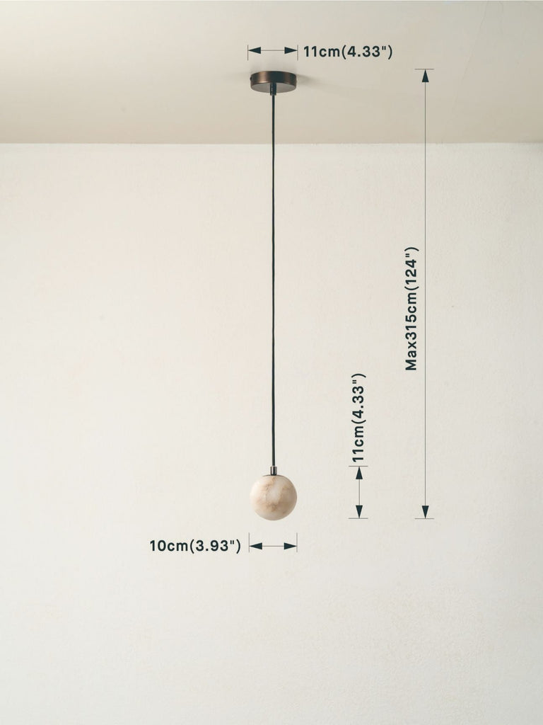 Globa - Alabaster Glass And Bronze Ceiling Pendant - Loom Collection