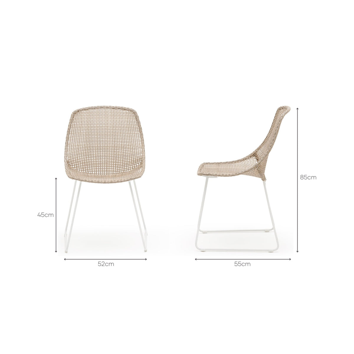 Grace Dining Chair - Stonewhite & Linen