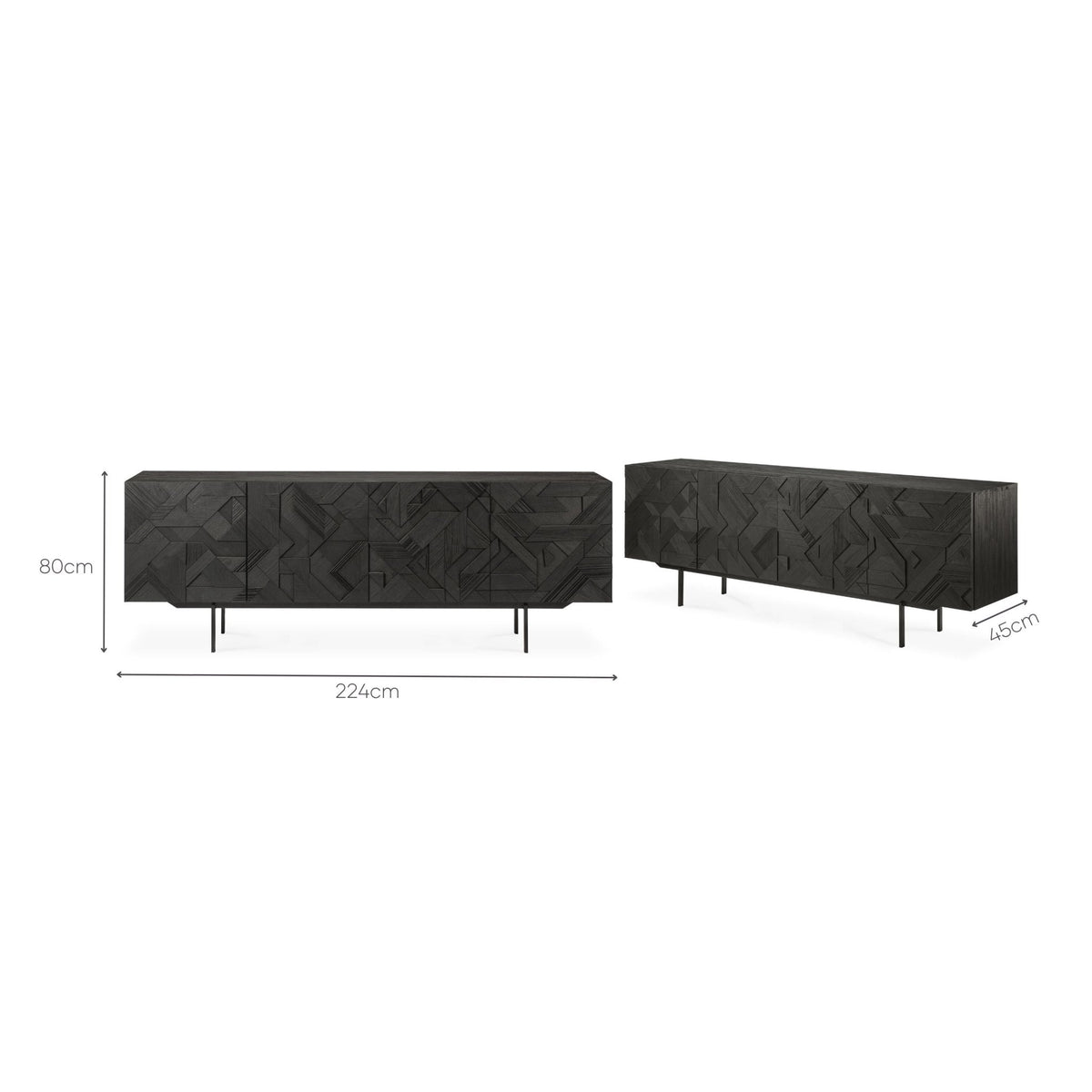 Graphic Sideboard - Buffets & Sideboards Ethnicraft Loom Collection Dubai