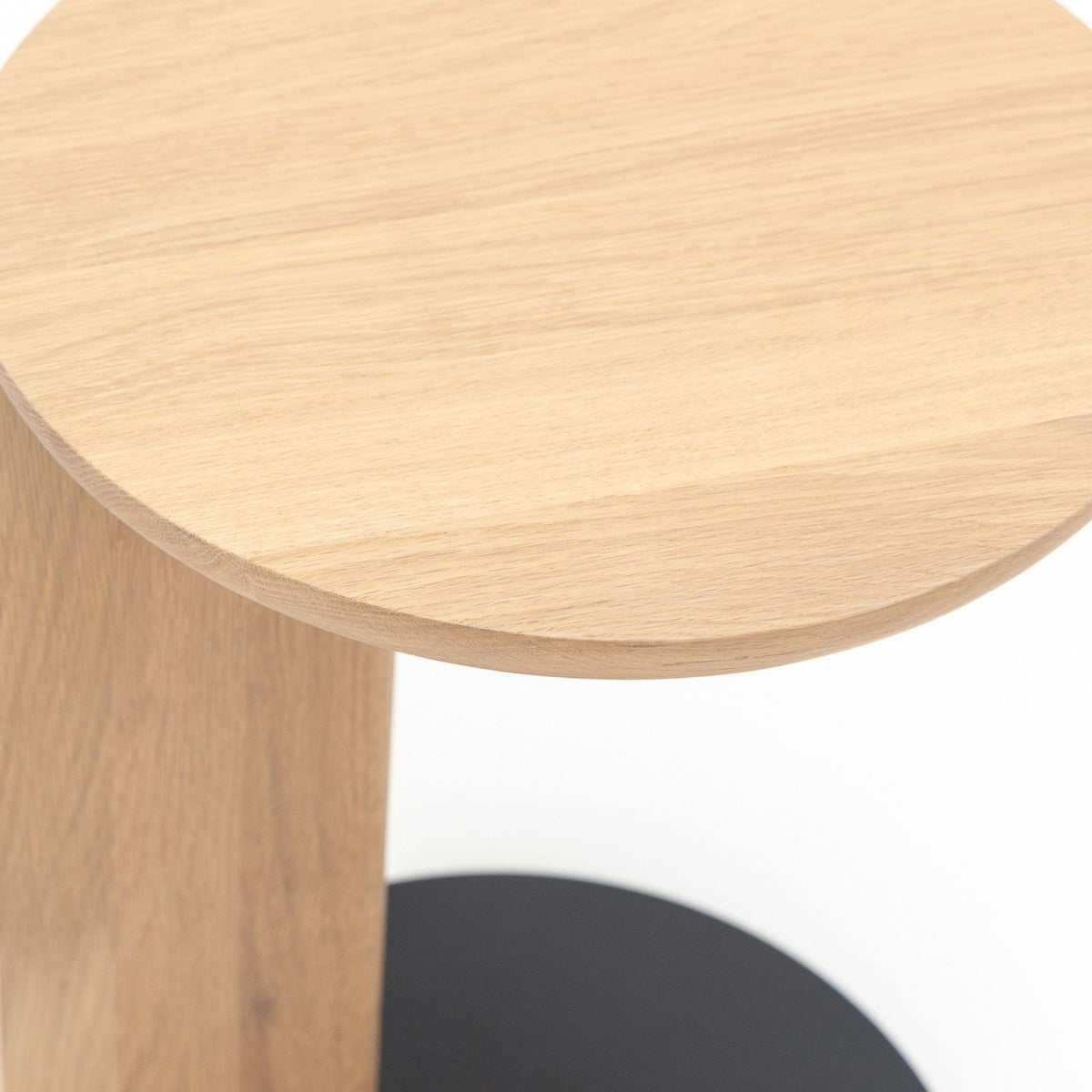 Guild Side Table - Blonde Oak and Black - Side Tables Tolv Loom Collection Dubai