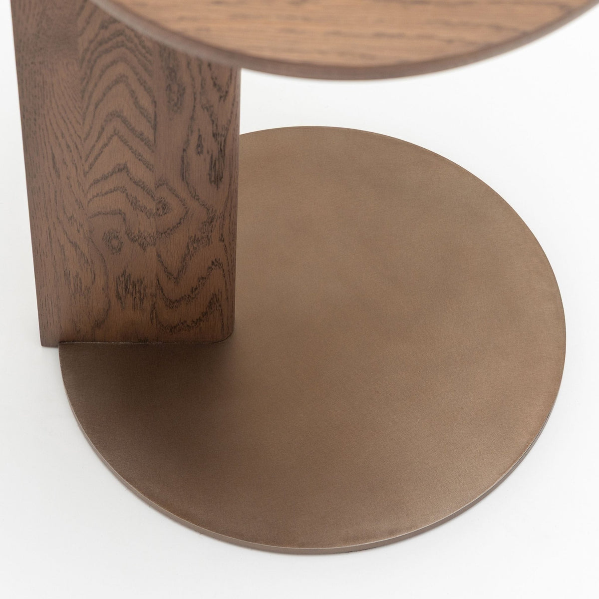 Guild Side Table - Latte Oak and Bronze - Side Tables Tolv Loom Collection Dubai