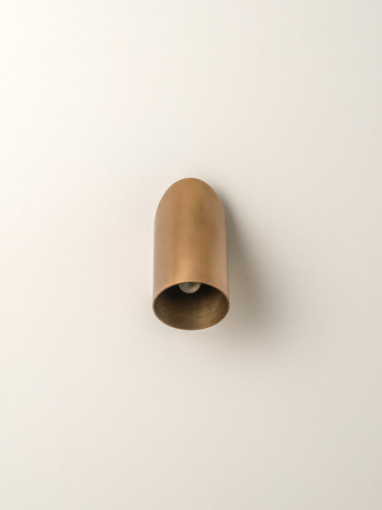 Guilla - Real Brass Angled Cylinder Wall Light.