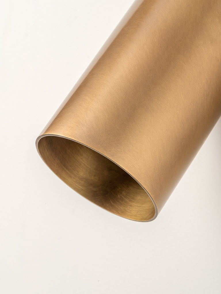 Guilla - Real Brass Angled Cylinder Wall Light.