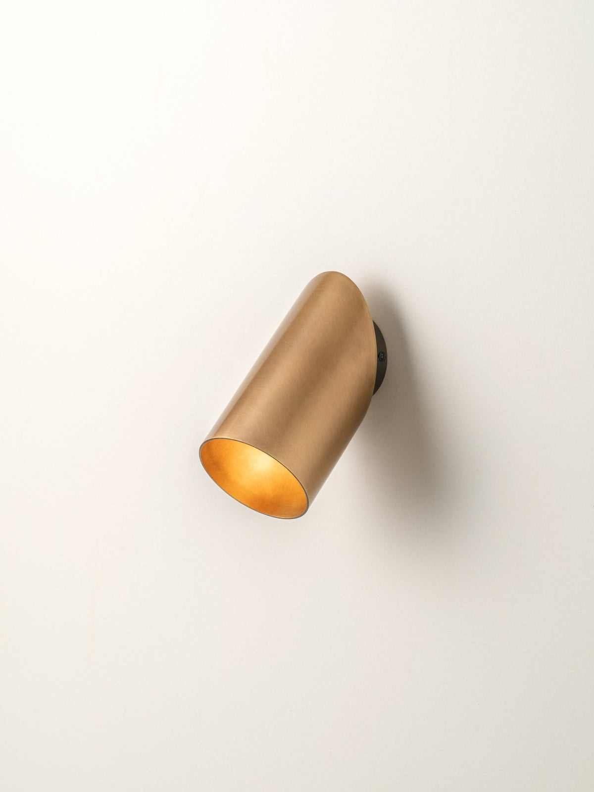 Guilla - Real Brass Angled Cylinder Wall Light