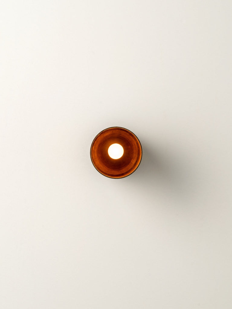 Guilla - Real Brass Cylinder Ceiling Light.