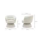 Gwen Swivel Chair - Ivory