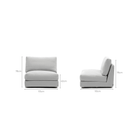 Hansen 1 Seater Armless - Alice Pearl - Modular Sofas Tolv Loom Collection Dubai