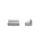 Hansen 2 Seater Armless - Alice Pearl - Modular Sofas Tolv Loom Collection Dubai