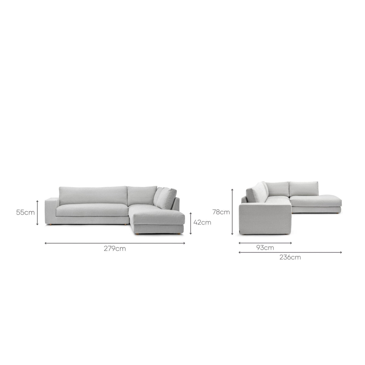 Hansen Corner Sofa - Alice Pearl - Modular Sofas Tolv Loom Collection Dubai