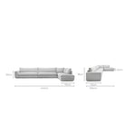 Hansen Corner Sofa - Extra Large - Alice Pearl - Modular Sofas Tolv Loom Collection Dubai