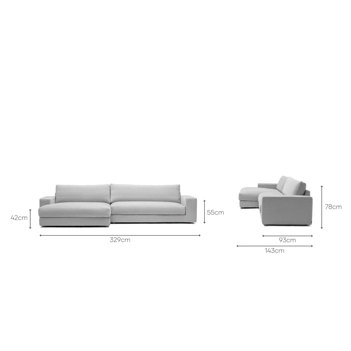 Hansen L Shaped Sofa - Alice Pearl - Modular Sofas Tolv Loom Collection Dubai