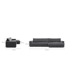 Hansen L Shaped Sofa - Black Forest - Modular Sofas Tolv Loom Collection Dubai