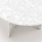 Haven Oval Coffee Table - Carrara Marble
