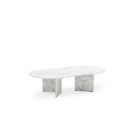 Haven Oval Coffee Table - Carrara Marble