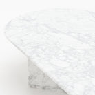 Haven Oval Coffee Table - Carrara Marble