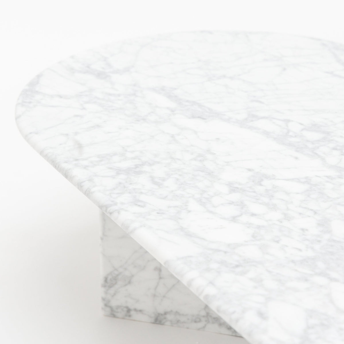 Haven Oval Coffee Table - Carrara Marble