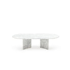 Haven Oval Coffee Table - Carrara Marble