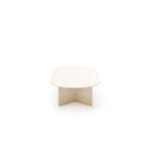 Haven Oval Coffee Table - White Travertine