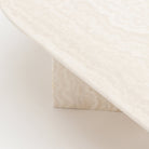 Haven Oval Coffee Table - White Travertine
